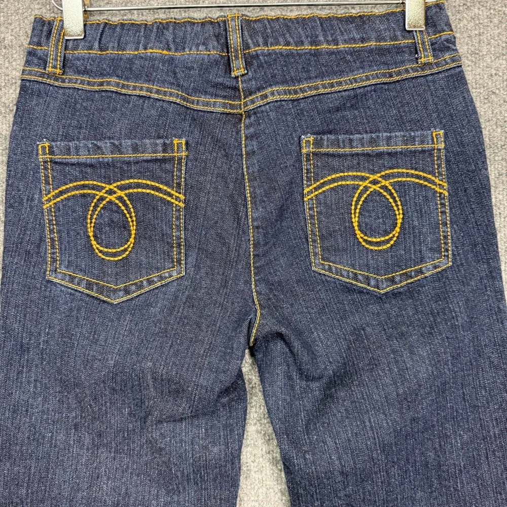 Hanna Andersson Jeans 150 Girls 12 Blue Kid Dark Wash Straight Leg Stretch Denim